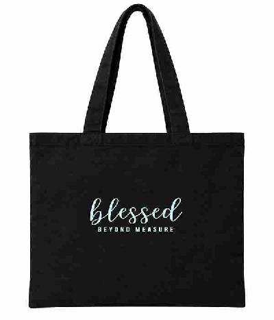 Black Canvas Tote Bag